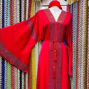 Dubai High Quality Open Abaya/Kimono/Kaftan Muslim Womens Long Maxi Dress